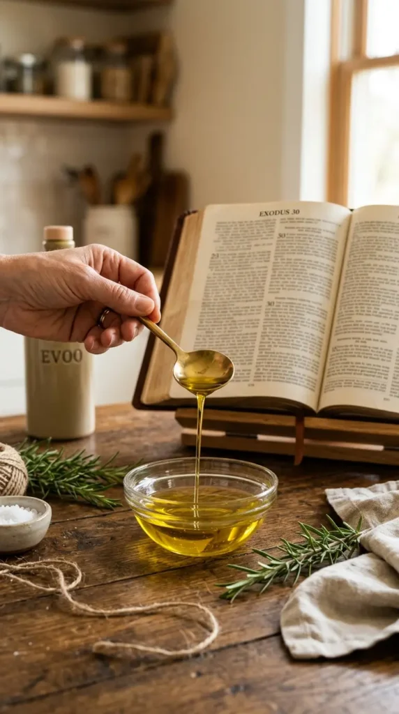 Natural Holy Oil preparation used to help lower blood glucose and support healthy A1C levels